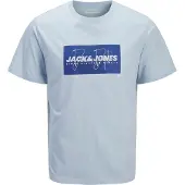 Jack & Jones Junior T-Shirt 'JJCOLE' bleu pastel / bleu foncé / blanc