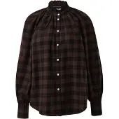 QS Chemisier brun foncé / noir
