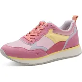 Tamaris Baskets basses bleu clair / jaune / orchidée / rosé