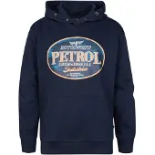 Petrol Industries Sweat 'Obregón ' bleu marine / pétrole / orange clair