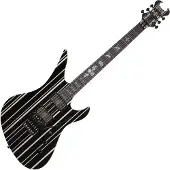 Schecter Synyster Custom Gloss Black w/ Silver Pin Stripes