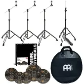 Meinl Classics Custom Dark Cymbal Box Set Stands & Bag with Free 18 Crash