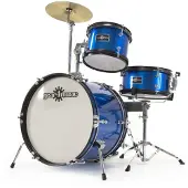 Gear4Music Junior 3 Piece Drum Kit by Blue