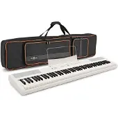 Gear4Music SDP-2 Stage Piano by with Carry Bag White