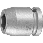 ASW Douille à choc 720 1/2 ″ 6 pans ouverture de clé 17 mm longueur 38 mm (17 mm)