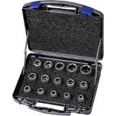ASW Jeu de clés à douilles 720 KS 15 OL 15 pièces 1/2 ″ 6 pans (10 mm, 11 mm, 12 mm, 13 mm, 14 mm, 15 mm, 16 mm, 17 mm, 18 mm, 19 mm, 21 mm, 22 mm, 24 mm, 27 mm, 30 mm)