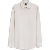BOSS Chemise Slim Fit en twill de lin mélangé