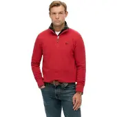 Superdry Homme Pull à col Camionneur Preppy Red Taille: M