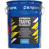 Ampere Peinture de marquage, seau de 5 kg, bleu.