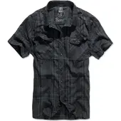 Brandit Chemise 'Roadstar' bleu-gris / noir
