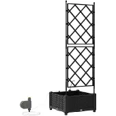vidaXL Pots de jardin Noir 40 x 40 x 126 cm Acier