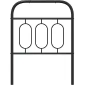 vidaXL Tête de lit de rechange en métal noir 75 cm