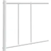 vidaXL Tête de lit de rechange en métal blanc 160 cm