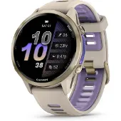 Garmin - Montre connectée - Forerunner 970 Linen/Indigo en Titane - Beige