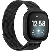 IMoshion Bracelet magnétique milanais Fitbit Versa 4/ 3 / Sense (2) - Noir