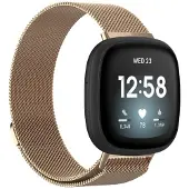 IMoshion Bracelet magnétique milanais Fitbit Versa 4/ 3 / Sense (2) - Rose Doré