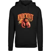 Mister tee Sweat-shirt 'Knockout Club' jaune clair / orange / canneberge / noir