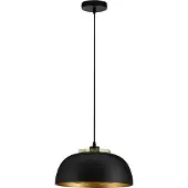 Nova Luce Suspension Sqube noir avec or