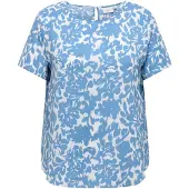ONLY Carmakoma Chemisier 'CARVica' bleu roi / blanc