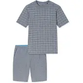 Schiesser Pyjama court bleu fumé