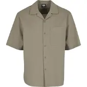 Urban Classics Relaxed Seersucker Short Sleeve Shirt Vert S Homme