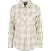 Urban Classics Chemisier camel / blanc