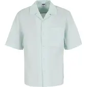 Urban Classics Relaxed Seersucker Short Sleeve Shirt Vert 4XL Homme