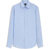 BOSS Chemise Slim Fit en twill de lin mélangé