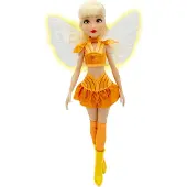Winx club Winx, Poupée articulée avec ailes lumineuses, 26 cm, Modèle Stella, Pour les enfants dès 3 ans, WNX783