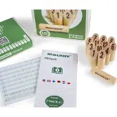 Mölkky Mini jeu de lancer en bois Jeu de table durable Jeu familial compact