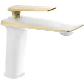 Mexen Mitigeur de lavabo Purus, blanc/or (745800-25)