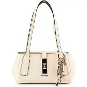 GUESS Brooke Satchel Bag Beige,Blanc