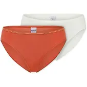 Schiesser Slip ' Modal Essentials ' orange / rouge rouille / blanc