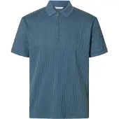 Selected À Fermeture Éclair Polo Homme Gris M