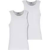 Urban Classics Débardeur de - Débardeurs Côtelés - Lot de 2 - S - XL - pour Homme - blanc - Taille S