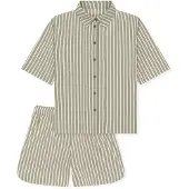 Schiesser Pyjama ' Selected Premium ' beige / olive / blanc cassé