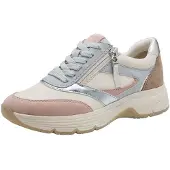 Tamaris Baskets basses bleu clair / marron / rose / blanc cassé
