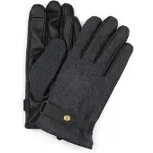 Suitable Gants Wool Anthracite Noir En Cuir