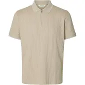 Selected T-Shirt 'SLHFave' beige