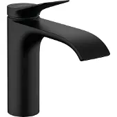 Hansgrohe Robinet à levier unique pour lavabo Vivenis 110, avec système de bonde à coulisseur, finition noir mat