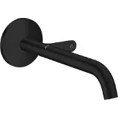 Hansgrohe Robinet de lavabo encastré AXOR One, pour montage mural, modèle Select, avec bec de 220 mm, finition noir mat