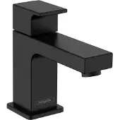 Hansgrohe robinet de sol Vernis Shape, modèle 70, avec levier, pour eau froide ou eau pré-mélangée, sans bonde, finition noir mat