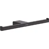 Hansgrohe Double porte-rouleau de papier AddStoris, sans couvercle, noir mat