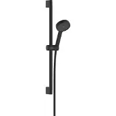 Hansgrohe Ensemble de douchette Activera Select S, 95 cm, 2 jets, technologie EcoSmart, avec barre de douche de 65 cm, finition noir mat