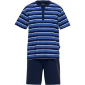 Götzburg Pyjama court bleu / bleu marine / blanc