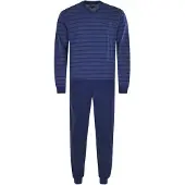 Hajo Pyjama long bleu / bleu foncé