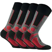 Rohner Chaussettes de sport gris / rouge / noir