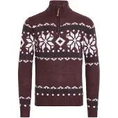 !Solid Pull-over 'Norwin' bleu marine / lie de vin / blanc