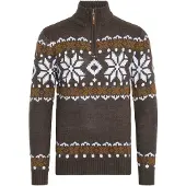 !Solid Pull-over 'Norwin' marron / noisette / blanc