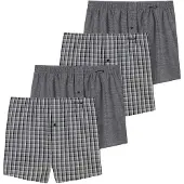 Schiesser Boxers gris / blanc